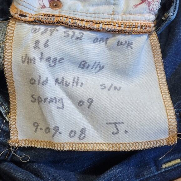 True Religion Billy Straight Leg Jeans Vintage 2008 Made in USA Y2K Leather 26 - Picture 13 of 15